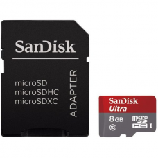 SANDISK ULTRA ANDROID microSDHC 8GB CLASS 10 WITH SD ADAPTER (SDSDQUAN-008G-G4A)